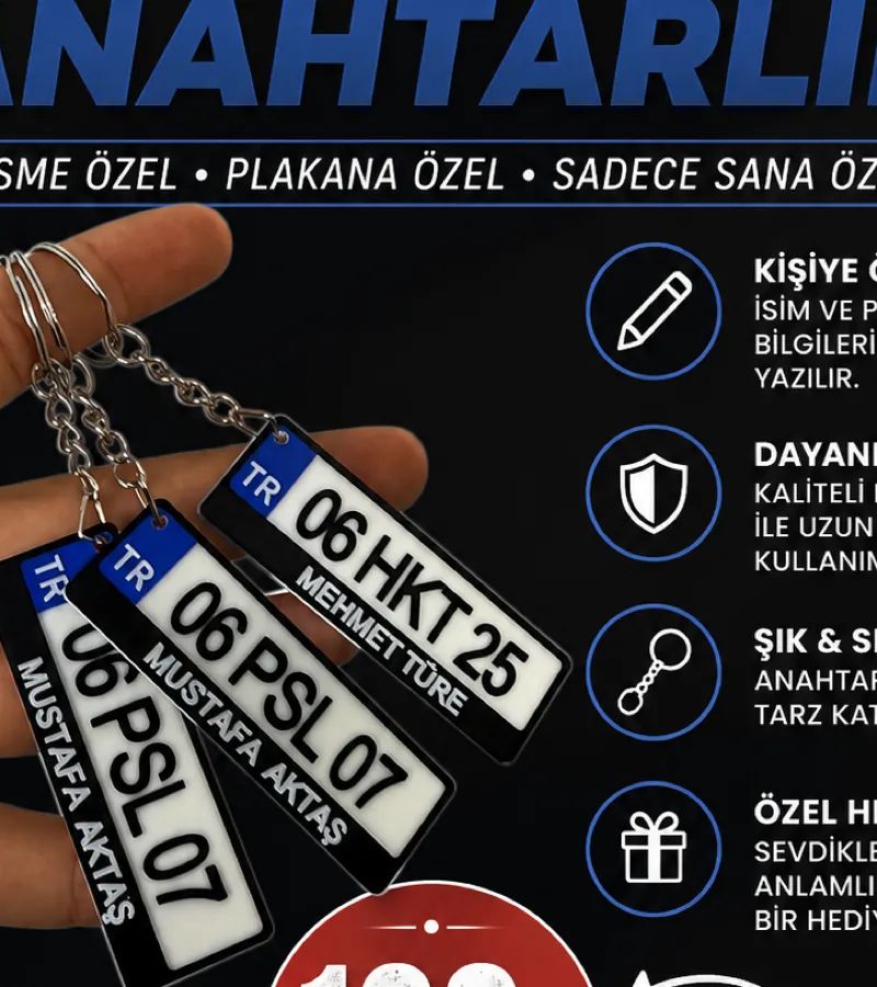 Plakalı anahtarlık